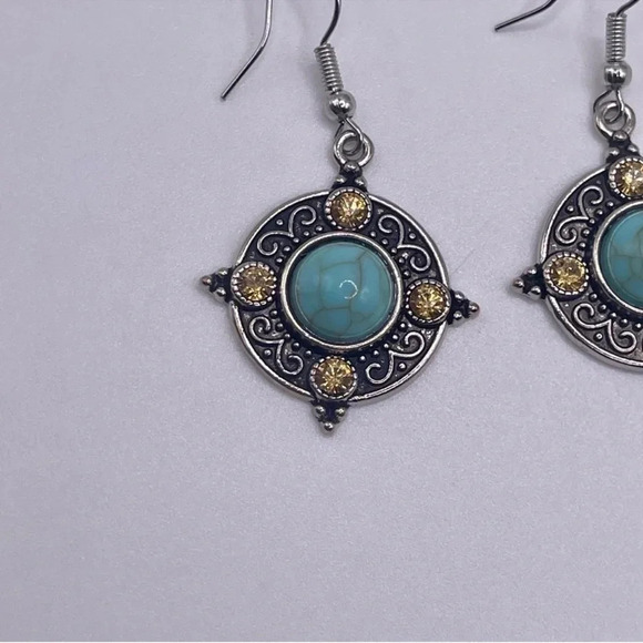 Bohemian Turquoise Earrings - Picture 3 of 4
